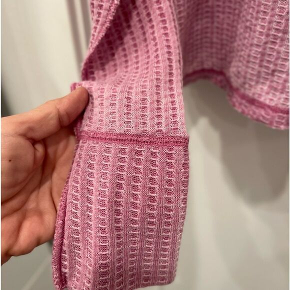 Free People Wildcat Washed Mauve Thermal Long SleeveTop .Size XS - Picture 9 of 14